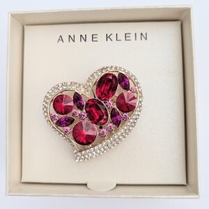 NEW IN BOX Anne Klein Heart Shaped Brooch/Pin